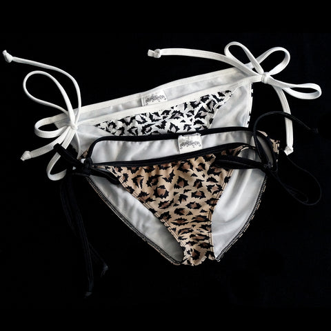 bat snow leopard bikini bottom