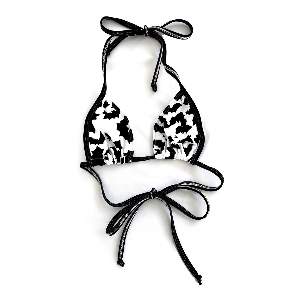 bat cow string bikini top